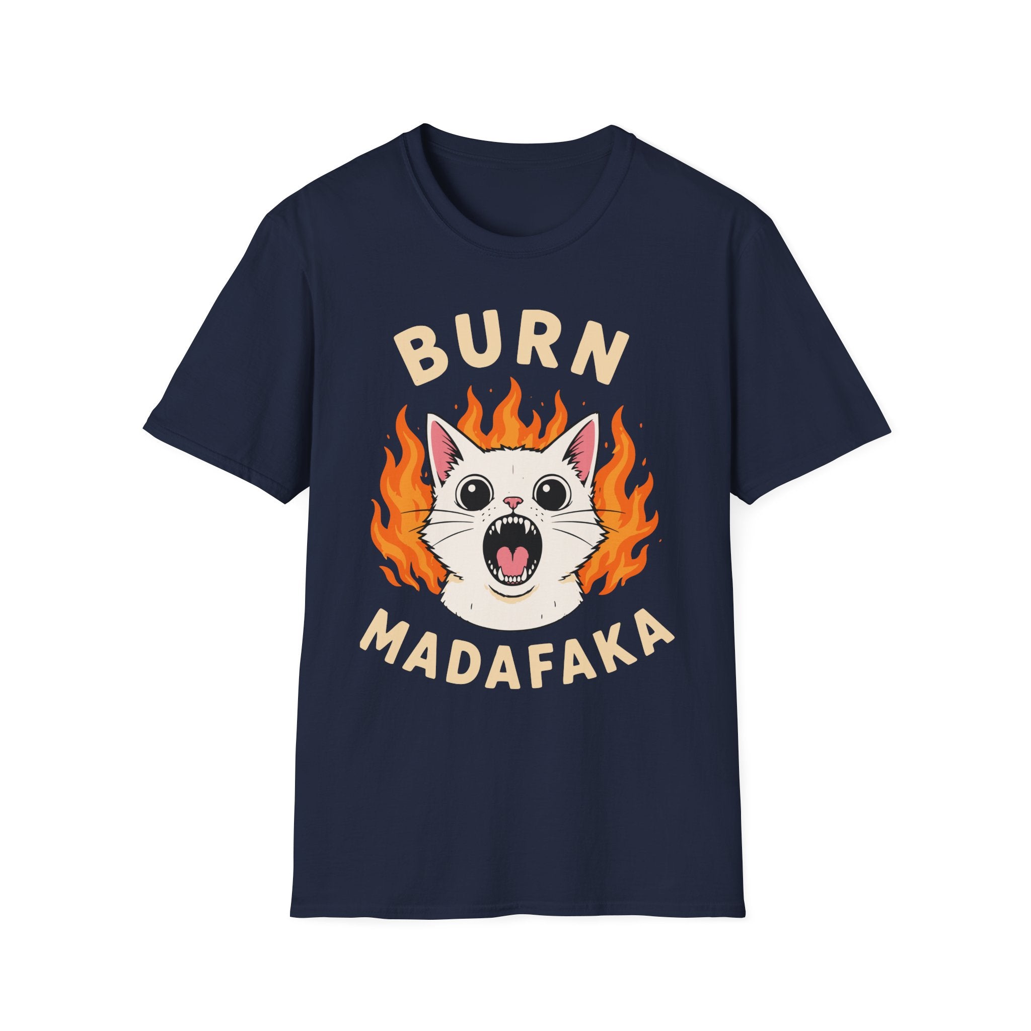 Burn Madafaka Angry Cat T-Shirt