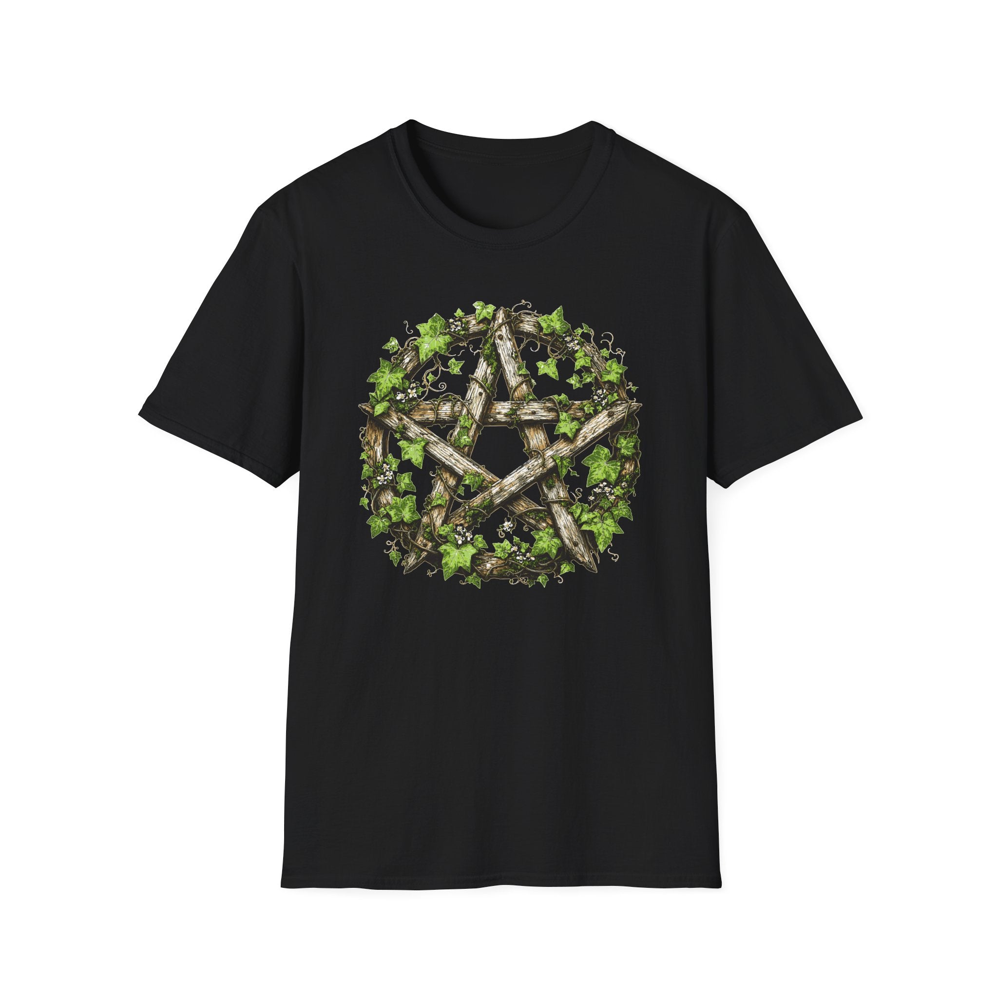 Leaves Wood Pentagram T-Shirt