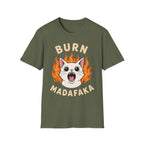 Burn Madafaka Angry Cat T-Shirt